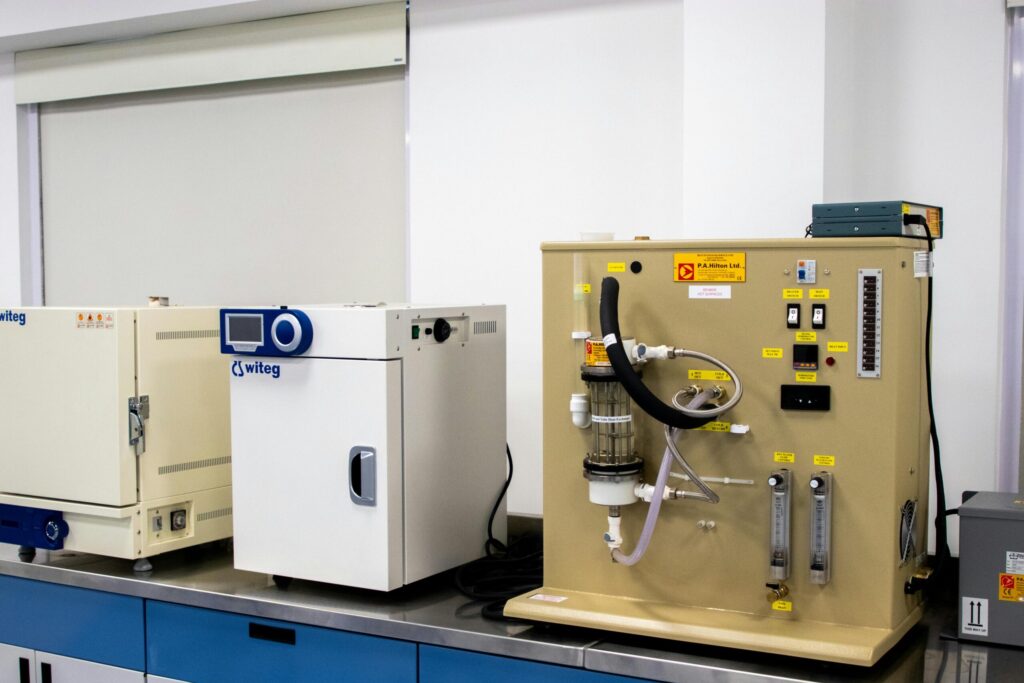 High-tech laboratory equipment featuring Witeg machines, perfect for industrial and scientific environments.